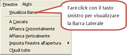 visualizza barra